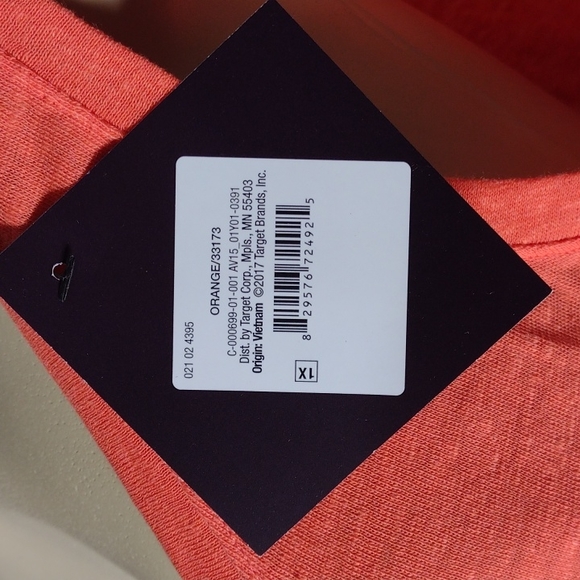 NWT Ava & Viv Sleeveless Orange Tanktop - SIZE: 1X - Picture 5 of 6